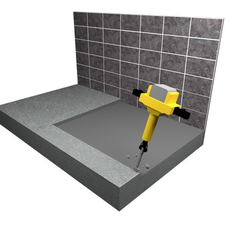 Wet - Room - Tray - In - Concrete - Floor - Step2